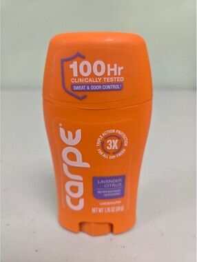 Carpe 100HR 3X Antiperspirant Deodorant Lavender Citrus 1.76 oz New